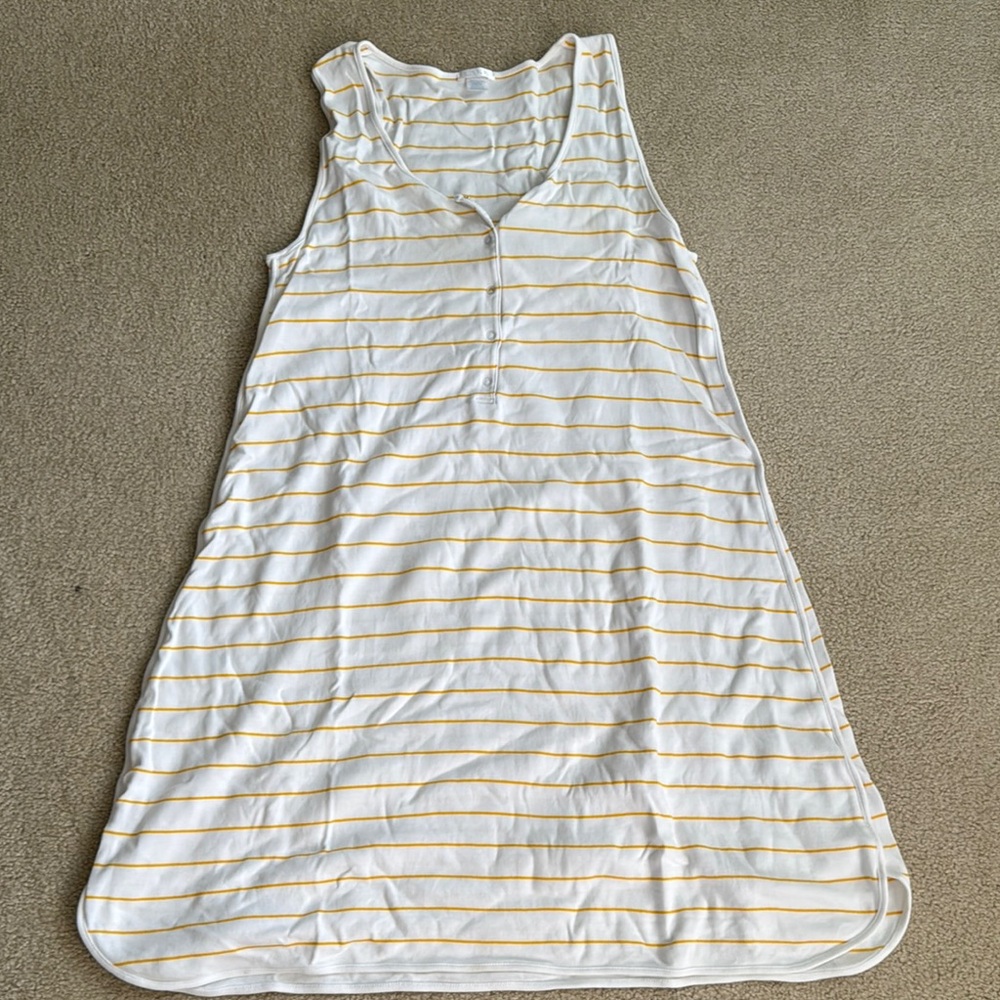 Striped Sleeveless Lake Maternity Nightgown Pajamas